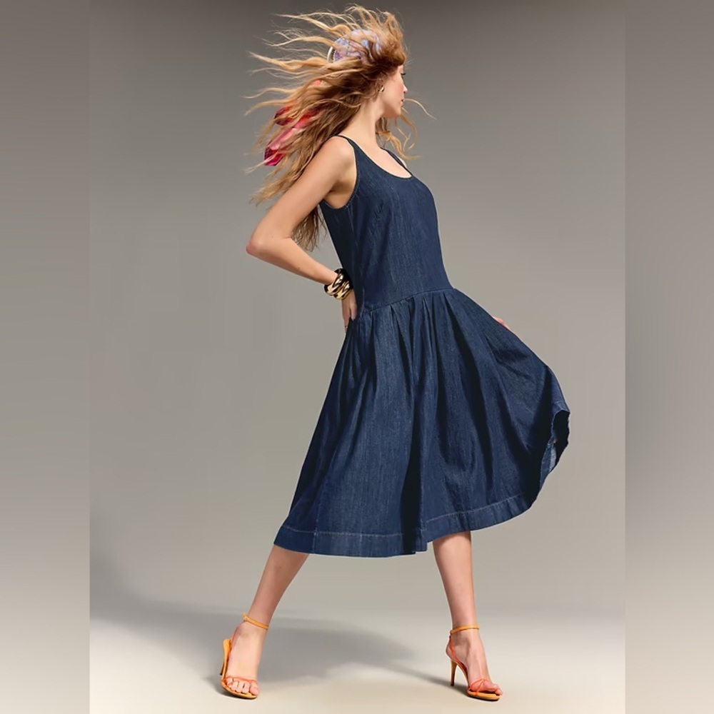 NWT! Old Navy x Christopher John Rogers Drop-Waist Jean Dress - Size XS 📎